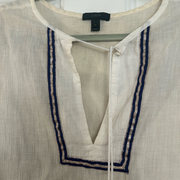 J Crew White Sleeveless Tassel Beach Tunic - Picture 4 of 8